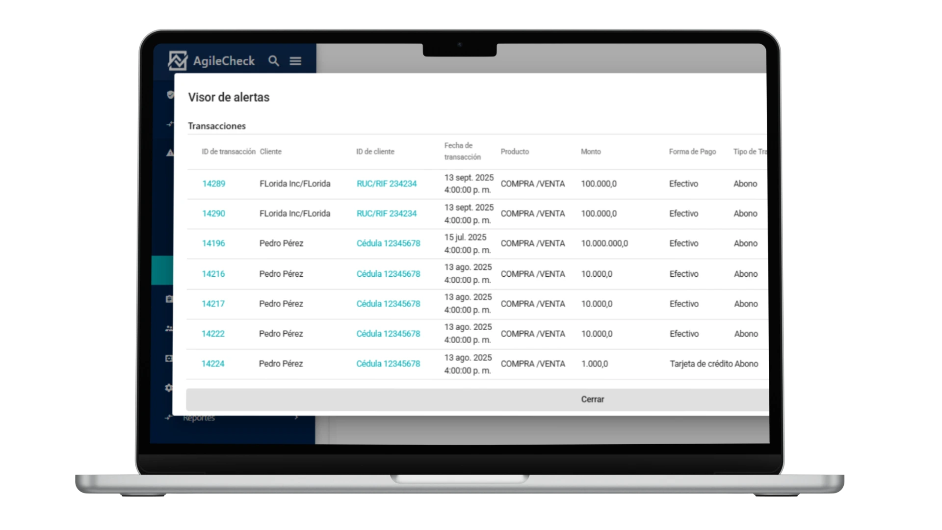 Prevención de fraude en tiempo real.